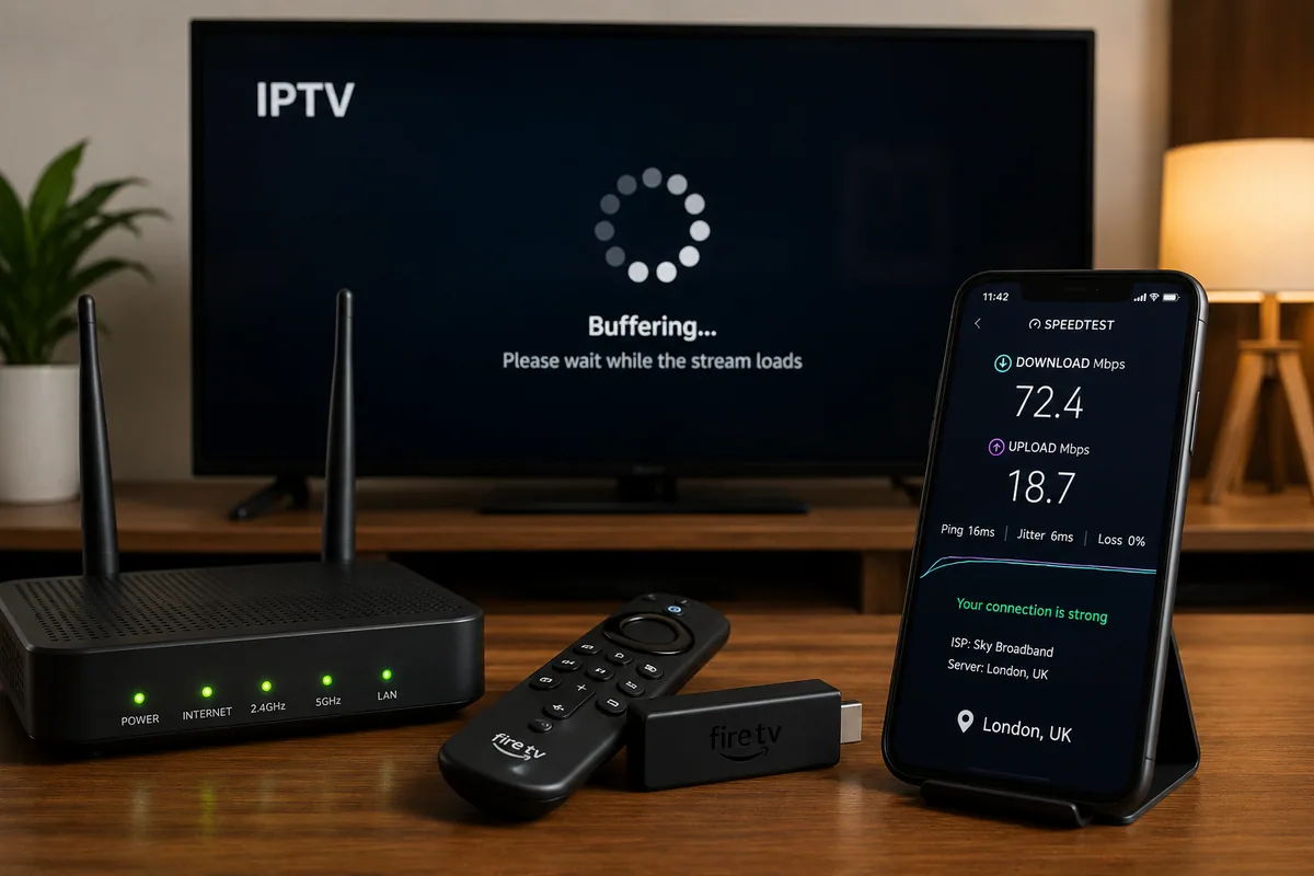 Internet speed test to fix IPTV keeps buffering on Firestick