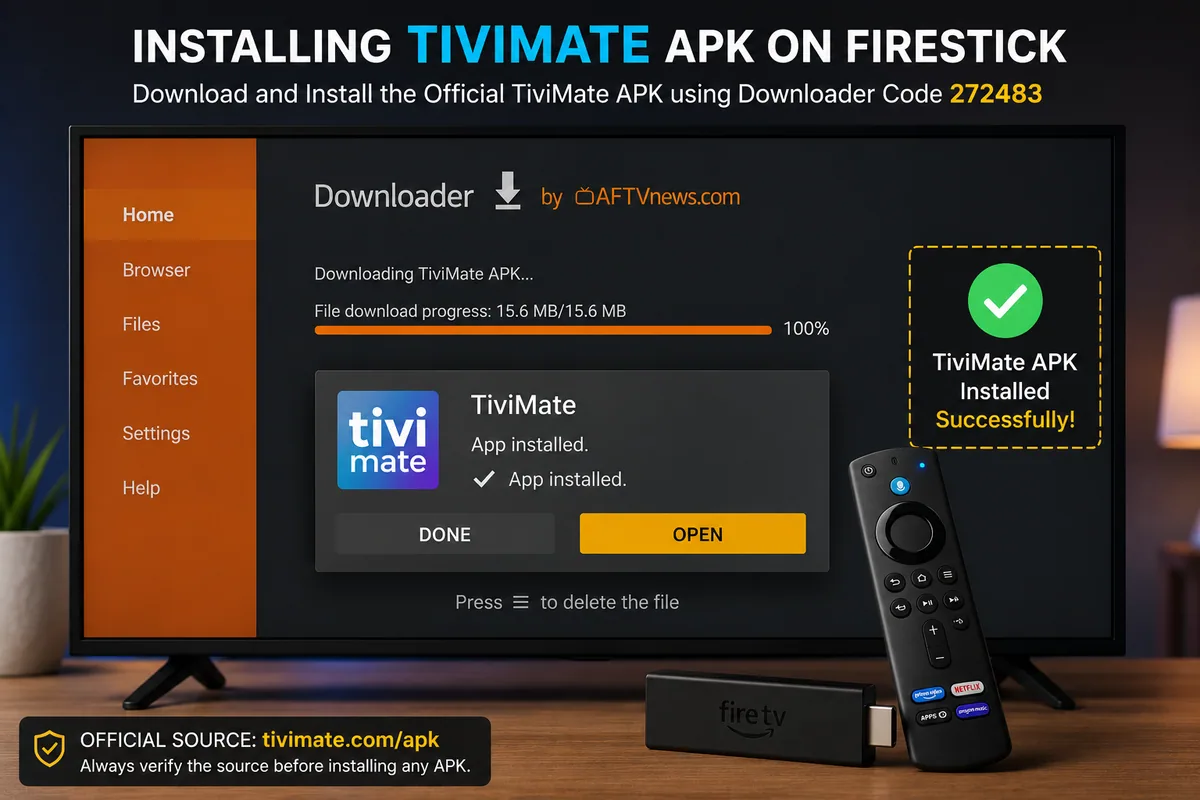 Installing TiviMate APK on Amazon Fire TV Stick