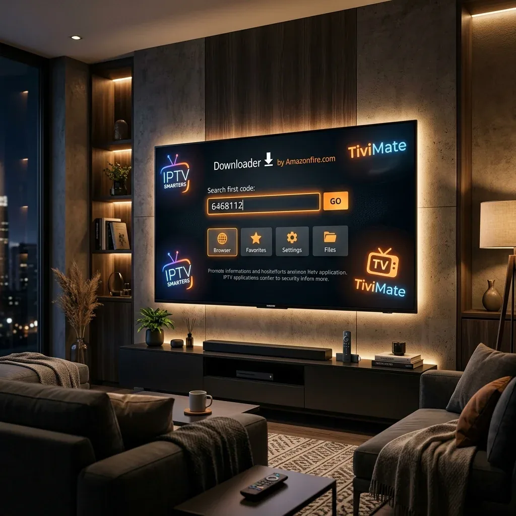 Downloader code for Firestick guide with IPTV app installation shortcuts