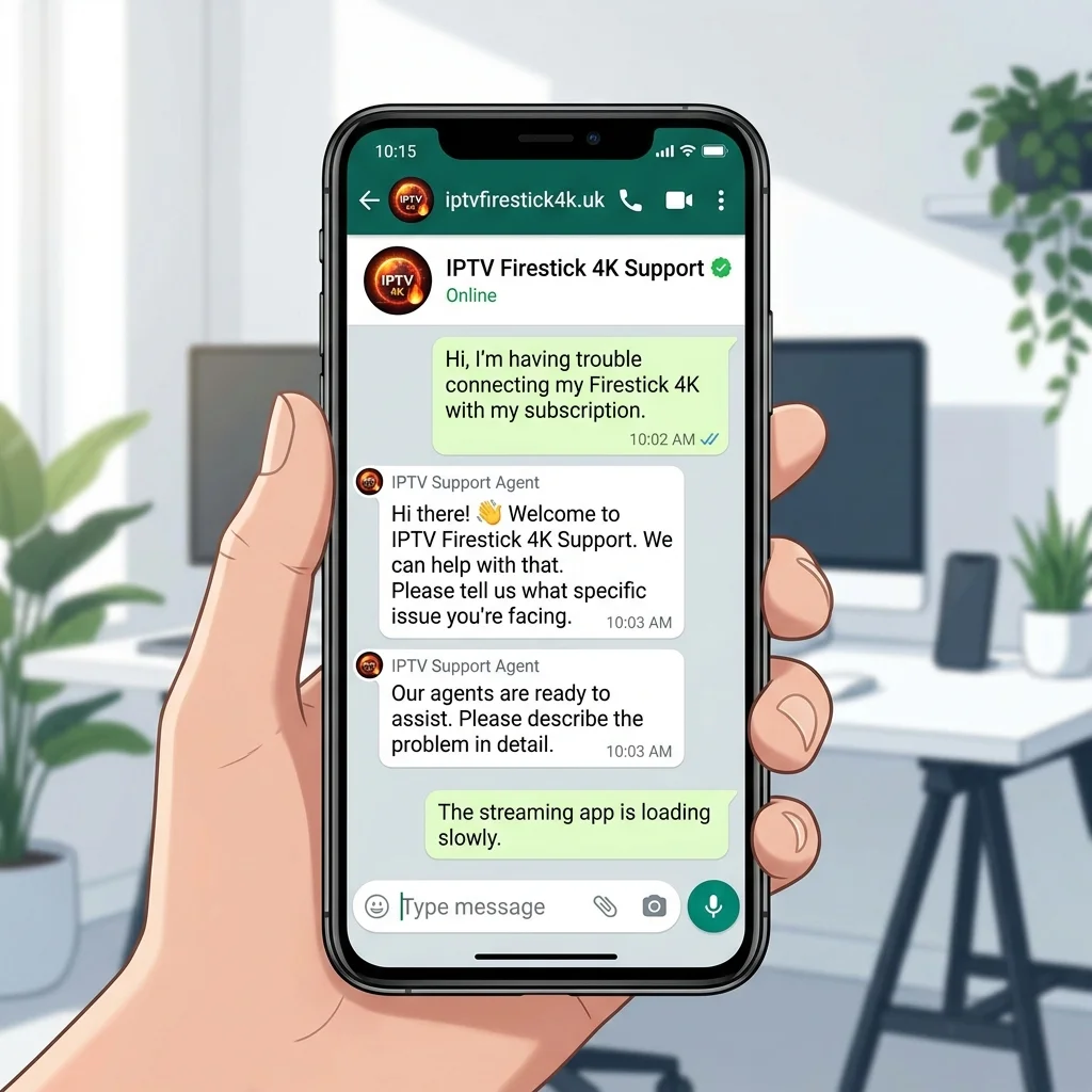WhatsApp customer support chat interface illustration